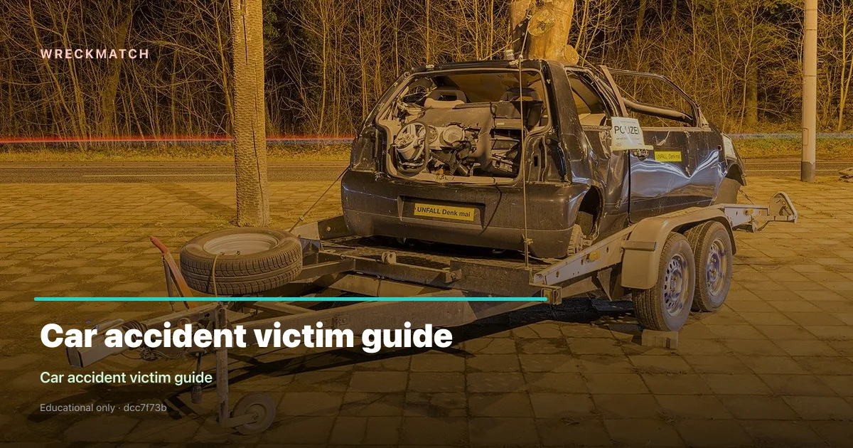 Car accident victim guide — WreckMatch