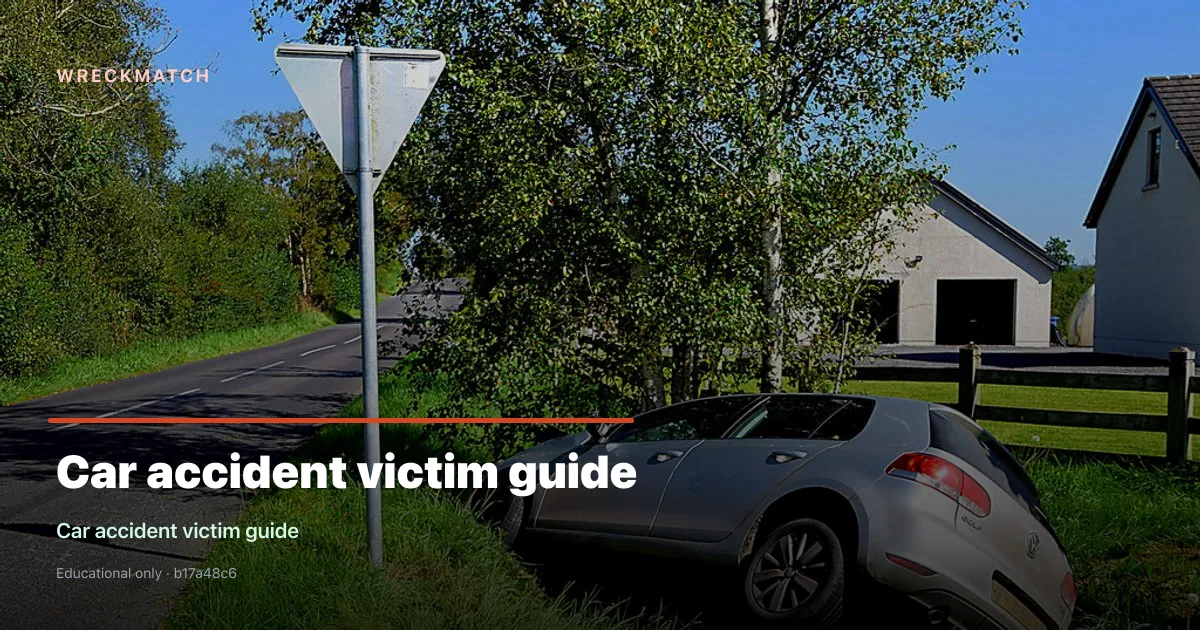 Car accident victim guide — WreckMatch