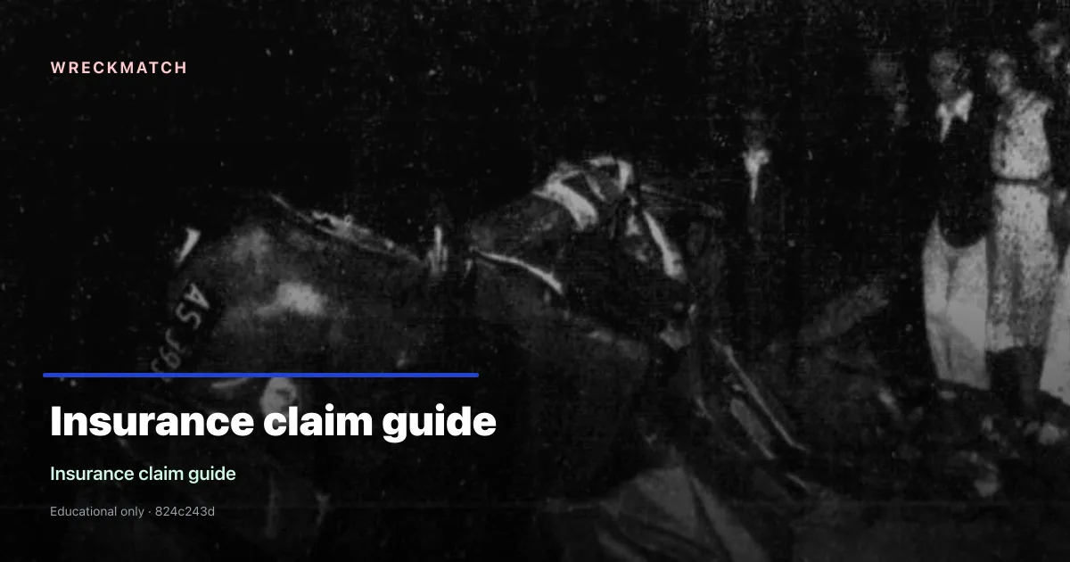 Insurance claim legal guide — WreckMatch