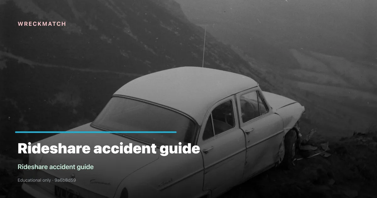 Rideshare accident legal guide — WreckMatch