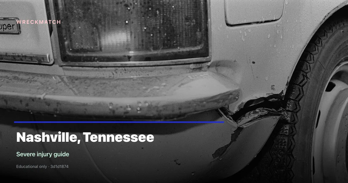 Severe injury legal guide — WreckMatch