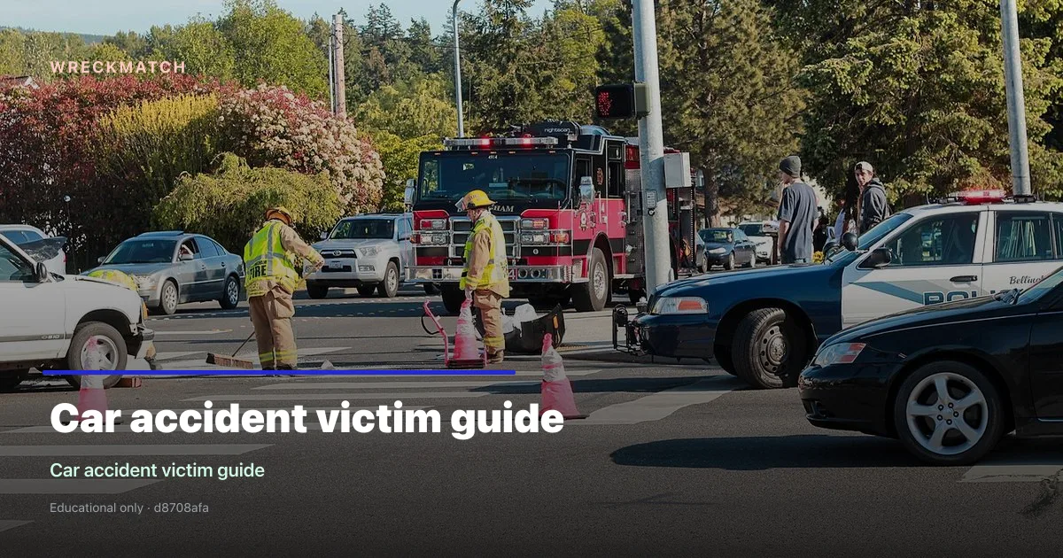 Car accident victim guide — WreckMatch