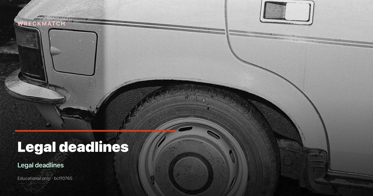 Legal deadlines guide — WreckMatch