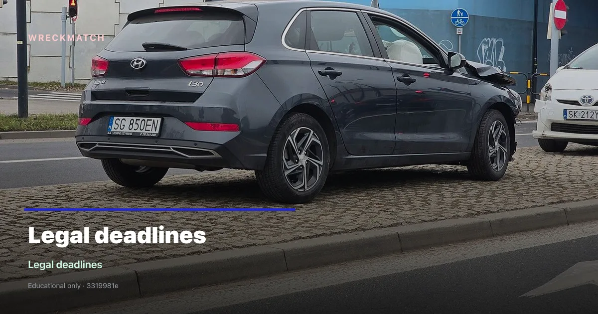 Legal deadlines guide — WreckMatch