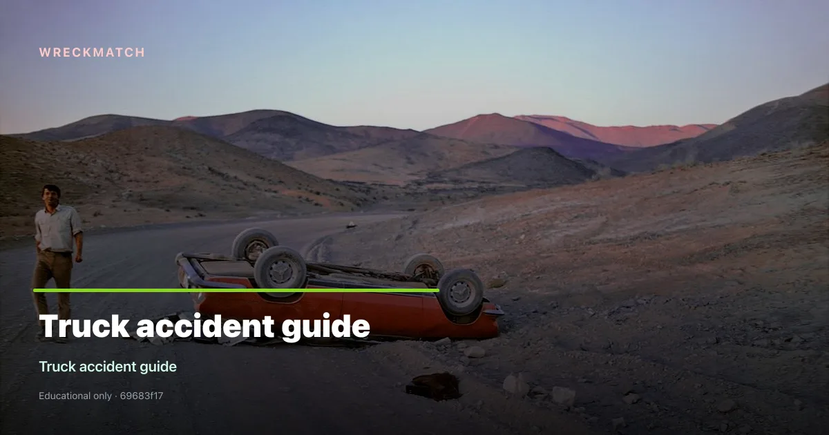 Truck accident legal guide — WreckMatch